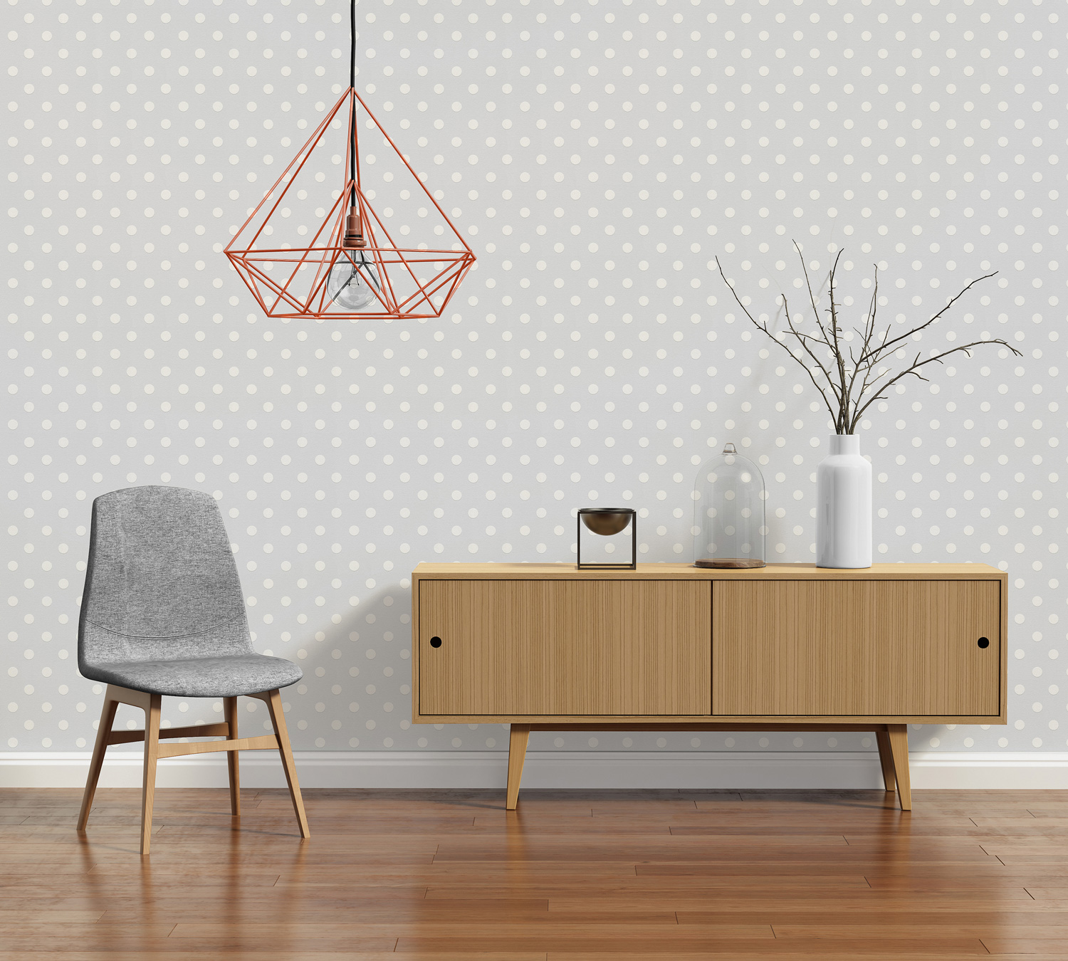 Thomas Vliestapete Dots grau/weiss TLT012 - 363365