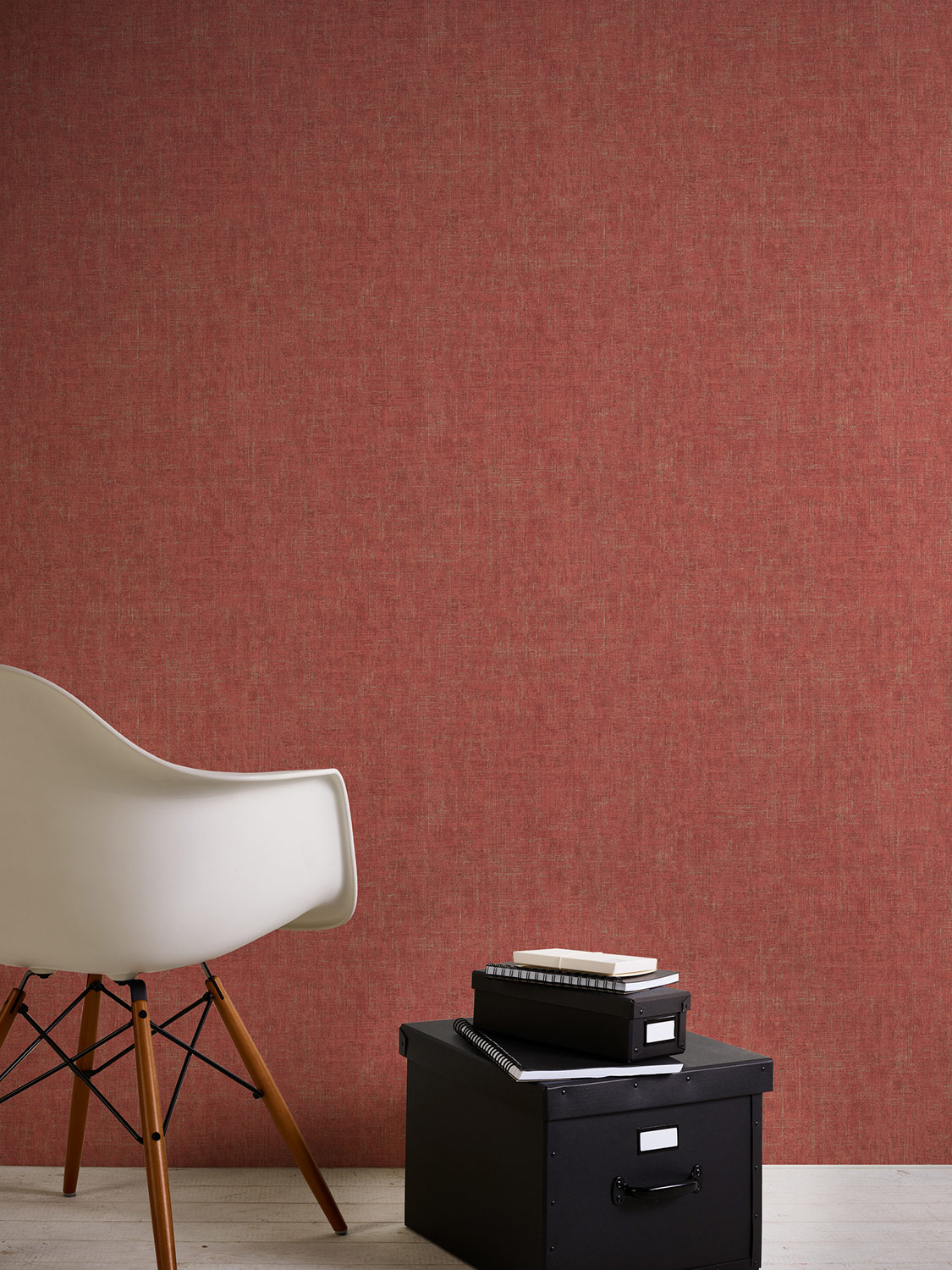 AS Vliestapete Grennery Unitapete rot silber 322621