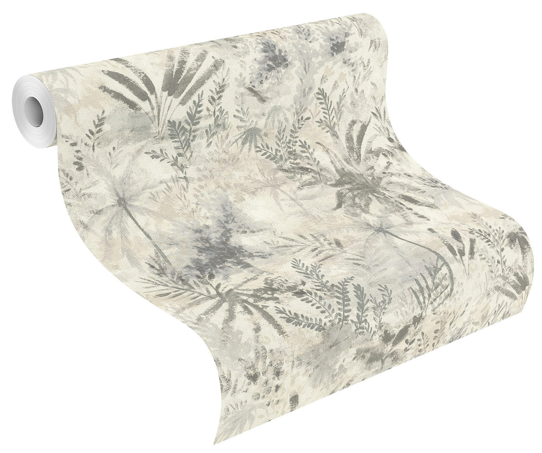 Rasch Vliestapete Poetry II Blumen Wiese grau 543018