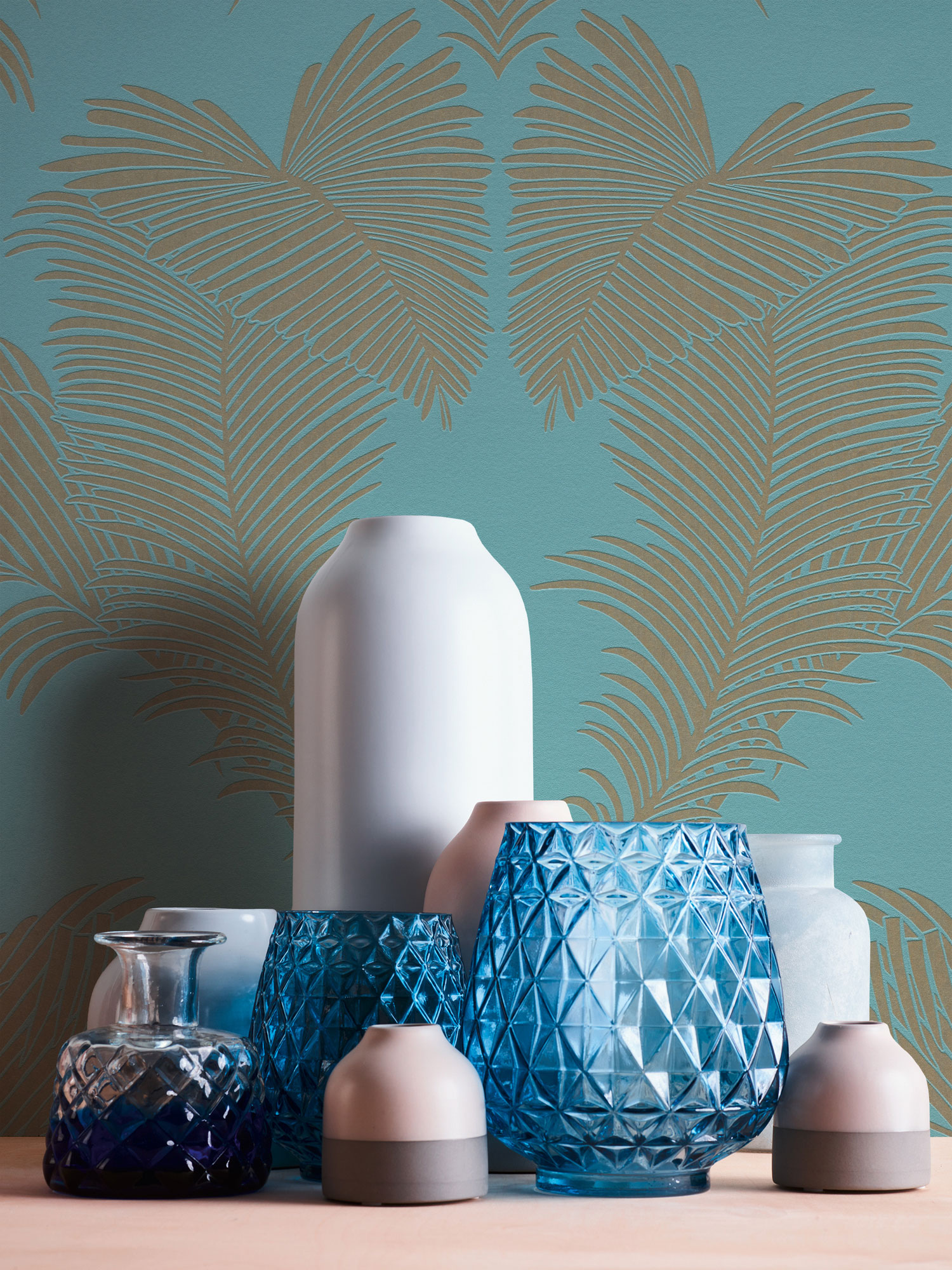 AS Vliestapete Trendwall 2 Blumentapete blau 379594