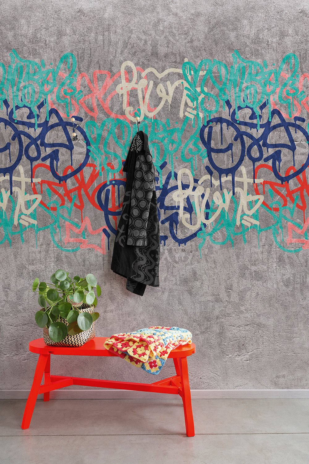 Grandeco Wandbild Eine Rolle ein Motiv Graffiti A35201