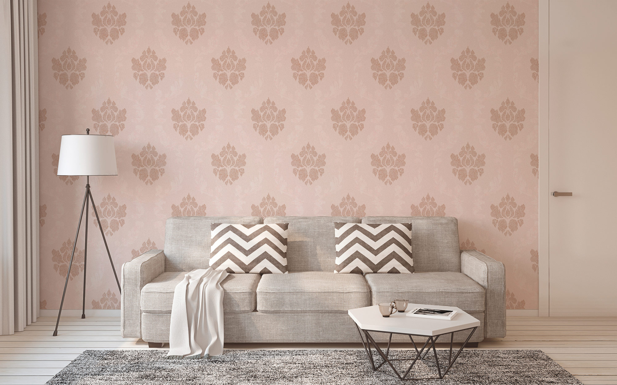 AS Vliestapete New Elegance rose Barocktapete 375525