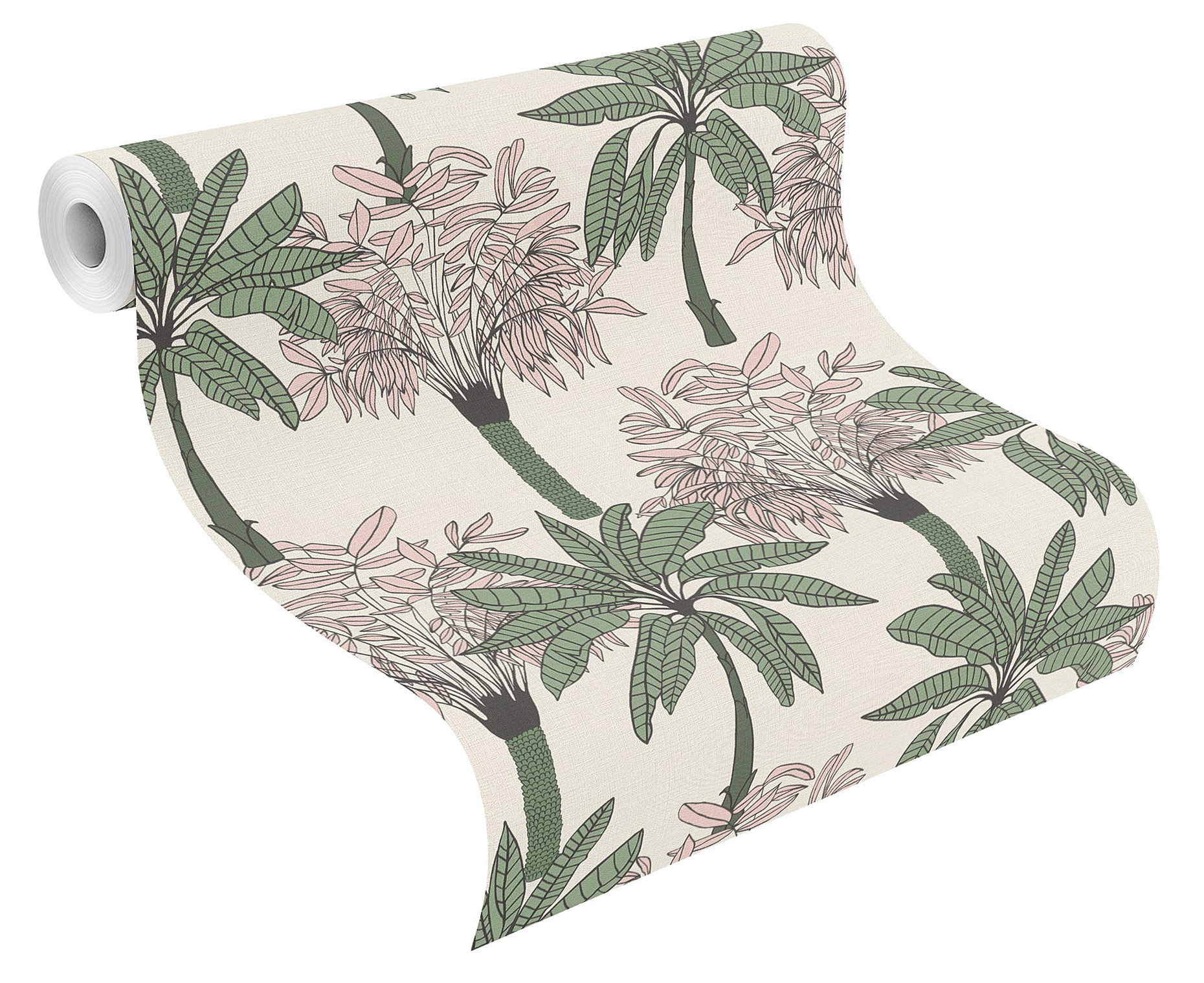 Rasch Vliestapete Club Botanique Palmen rose 537819