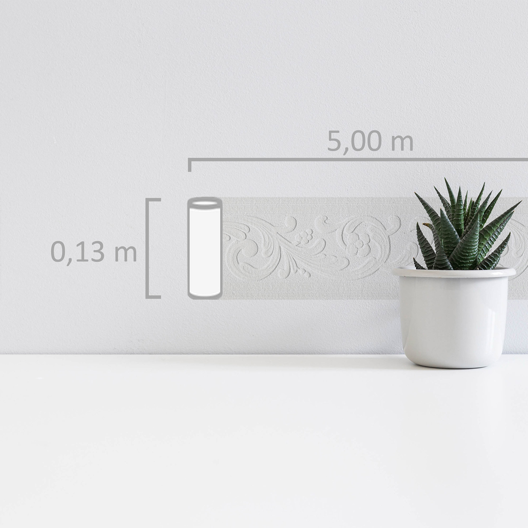 AS Création Borte Only Borders 11 Barock Ranke weiss 639615