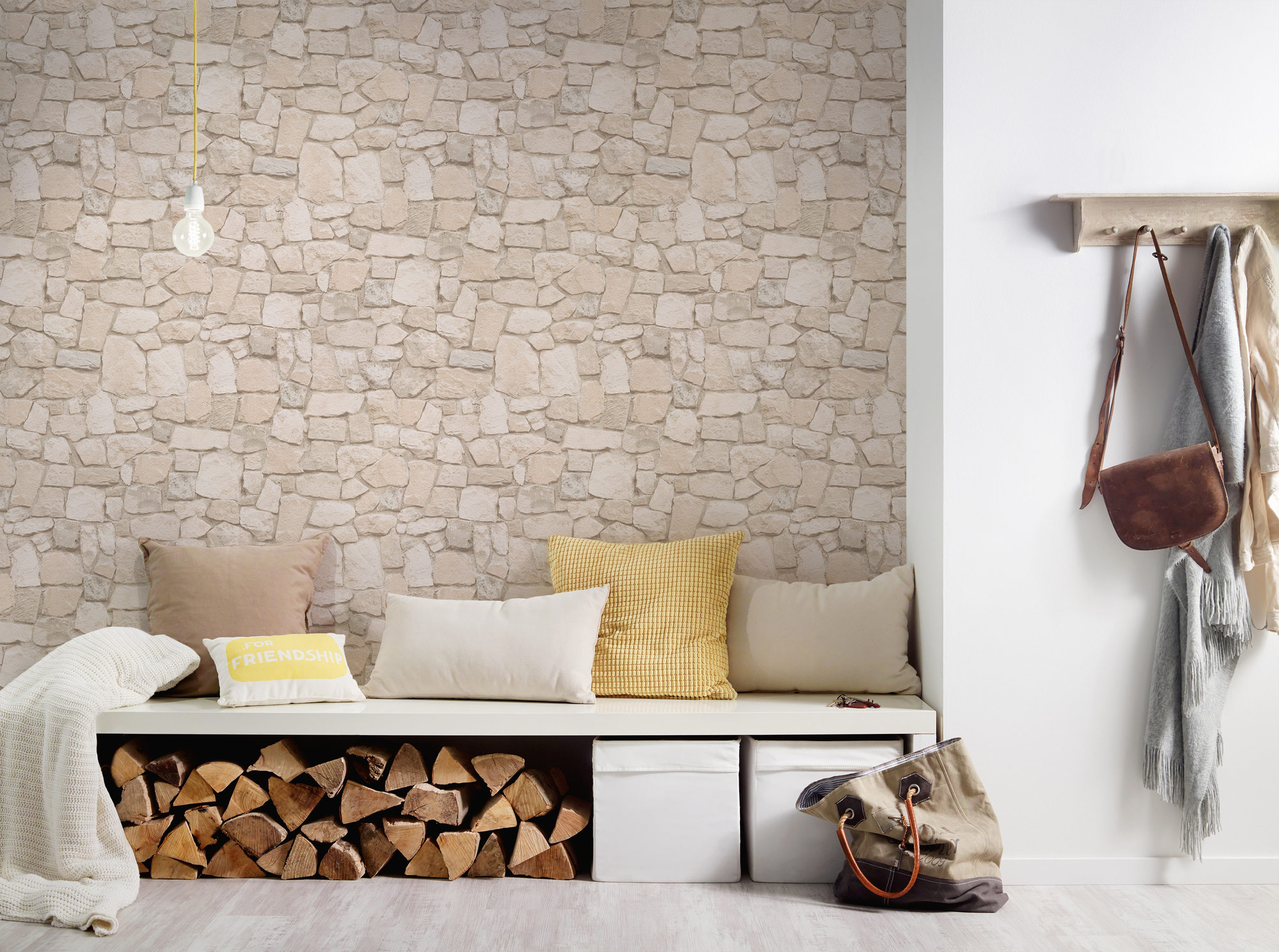 AS Tapete Il Decoro Steintapete Natursteinmauer Beige 692429