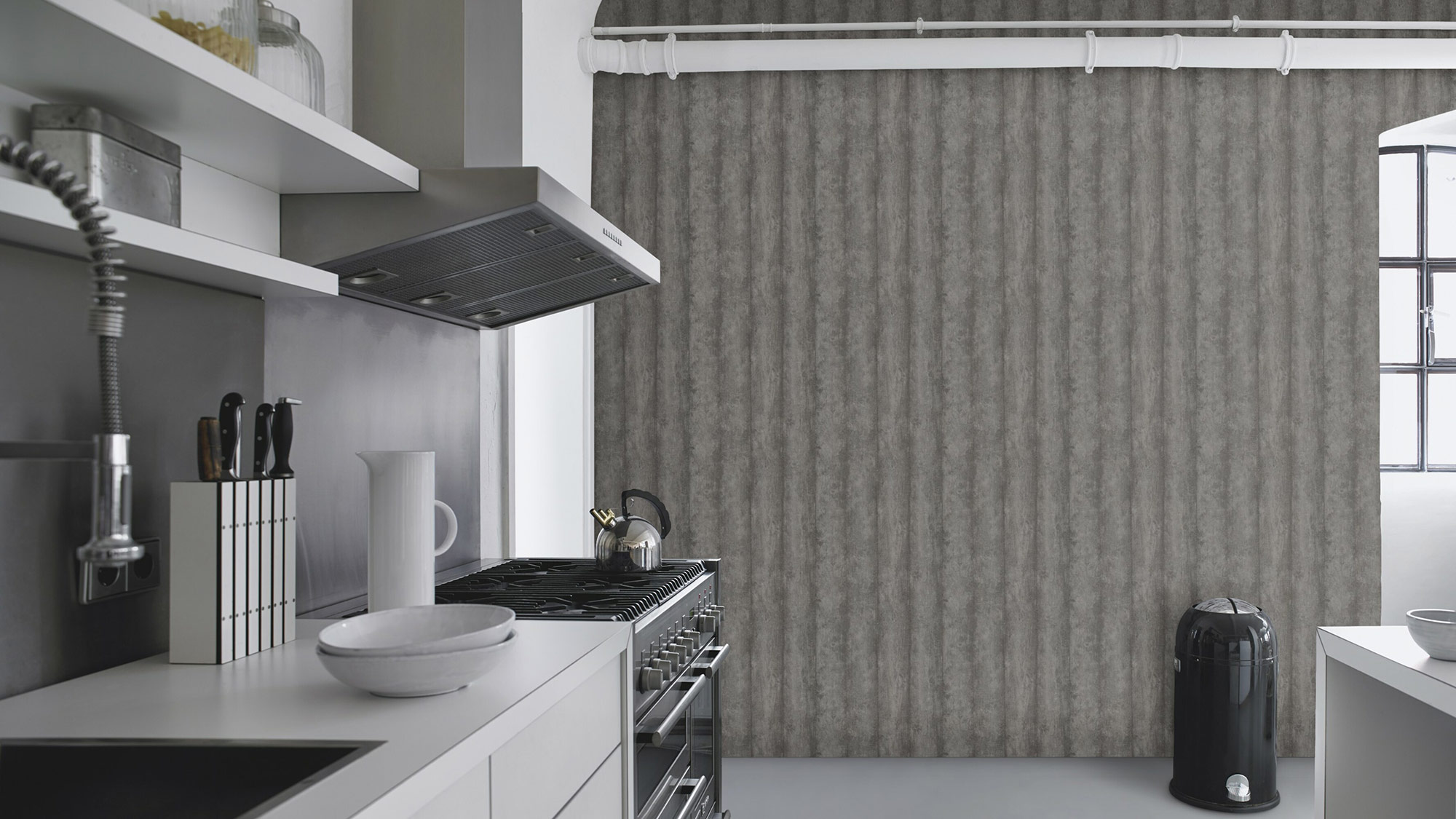 Rasch Vliestapete Factory IV Beton Bretter 429442