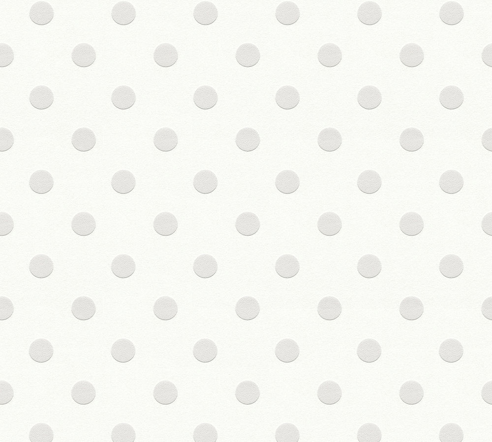 Thomas Vliestapete Dots weiss/grau TLT013 - 363361