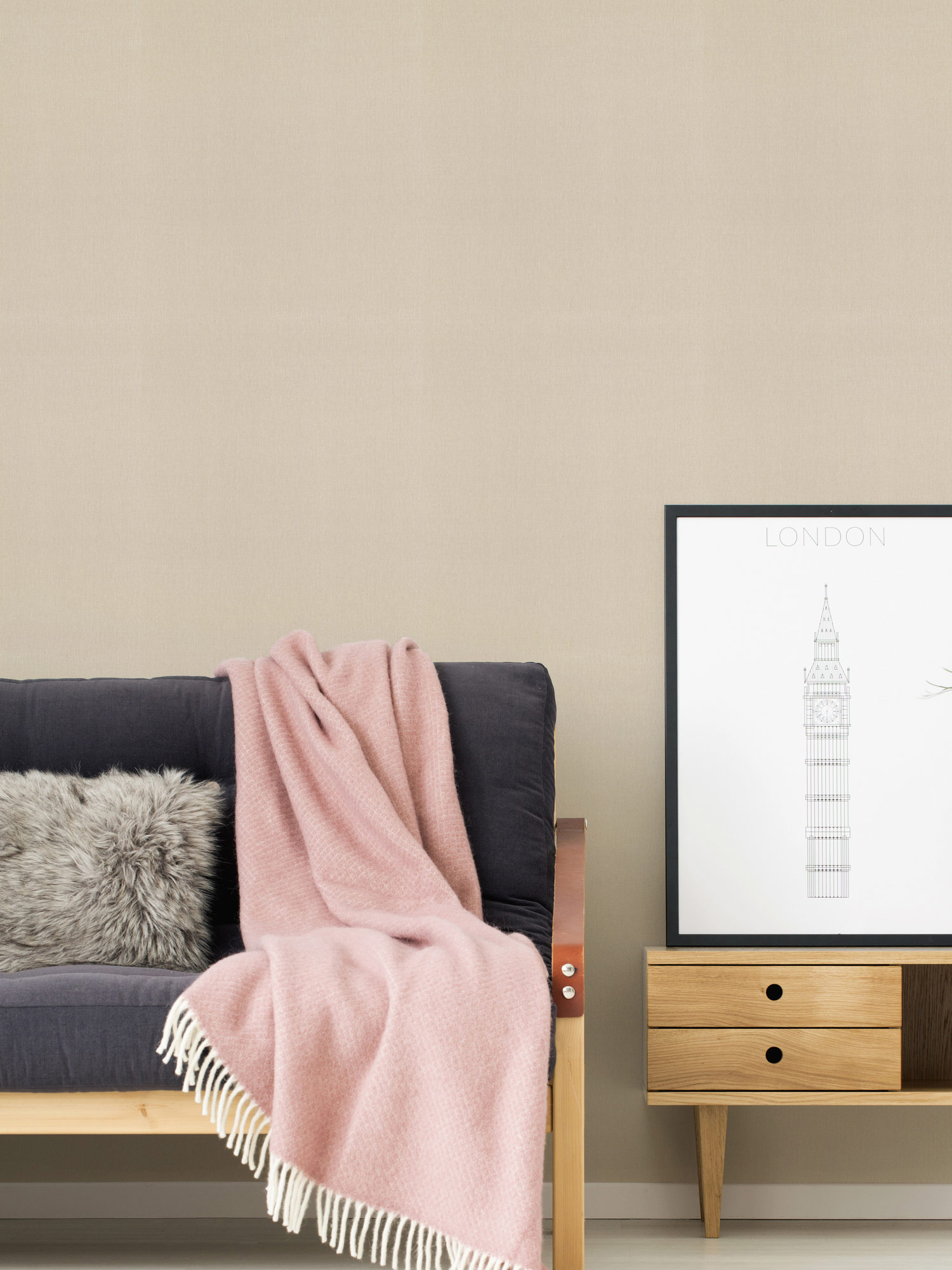 AS Vliestapete Pure Elegance Einfarbig Beige 211767