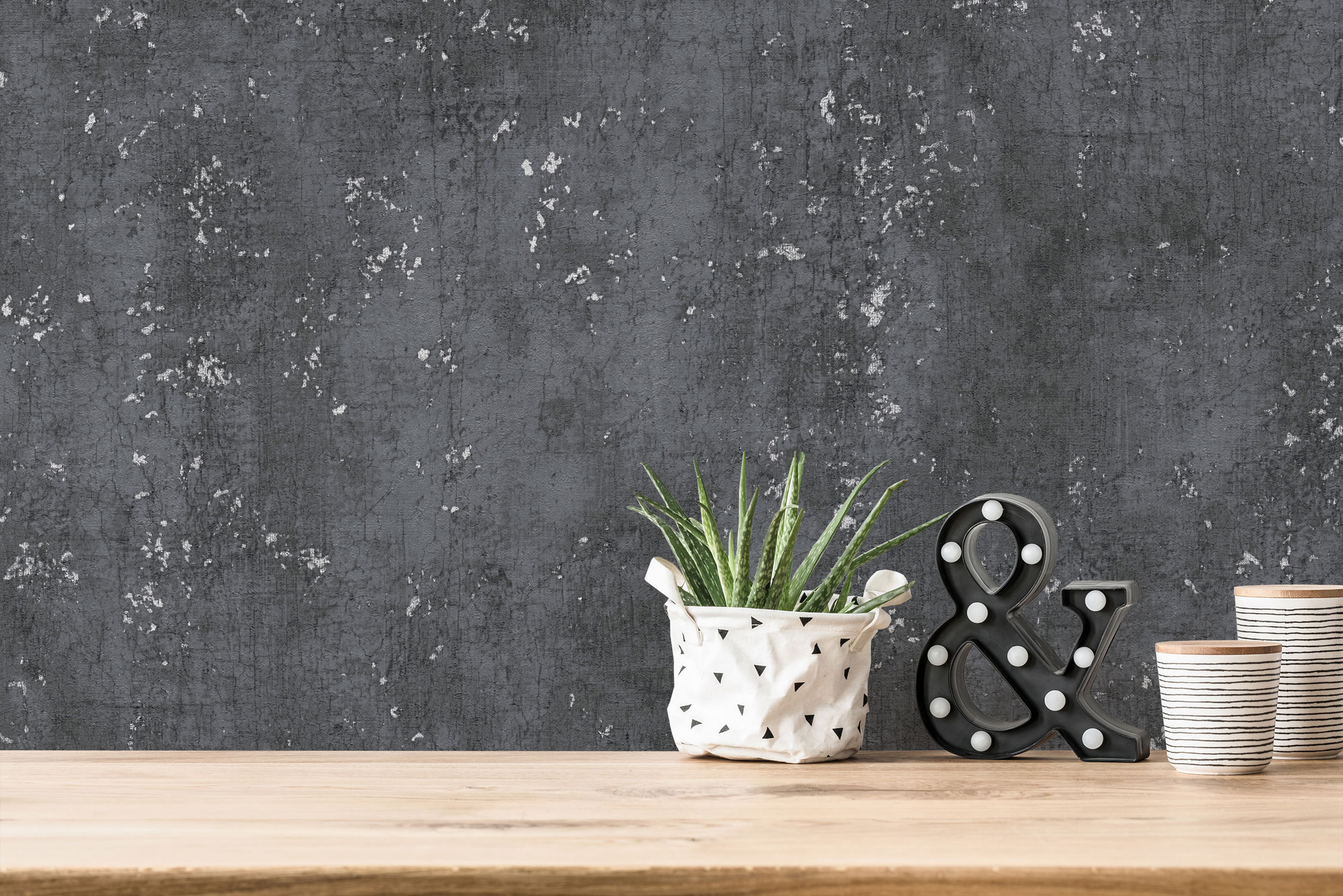 AS Vliestapete Titanium 3 Betonoptik schwarz 378404