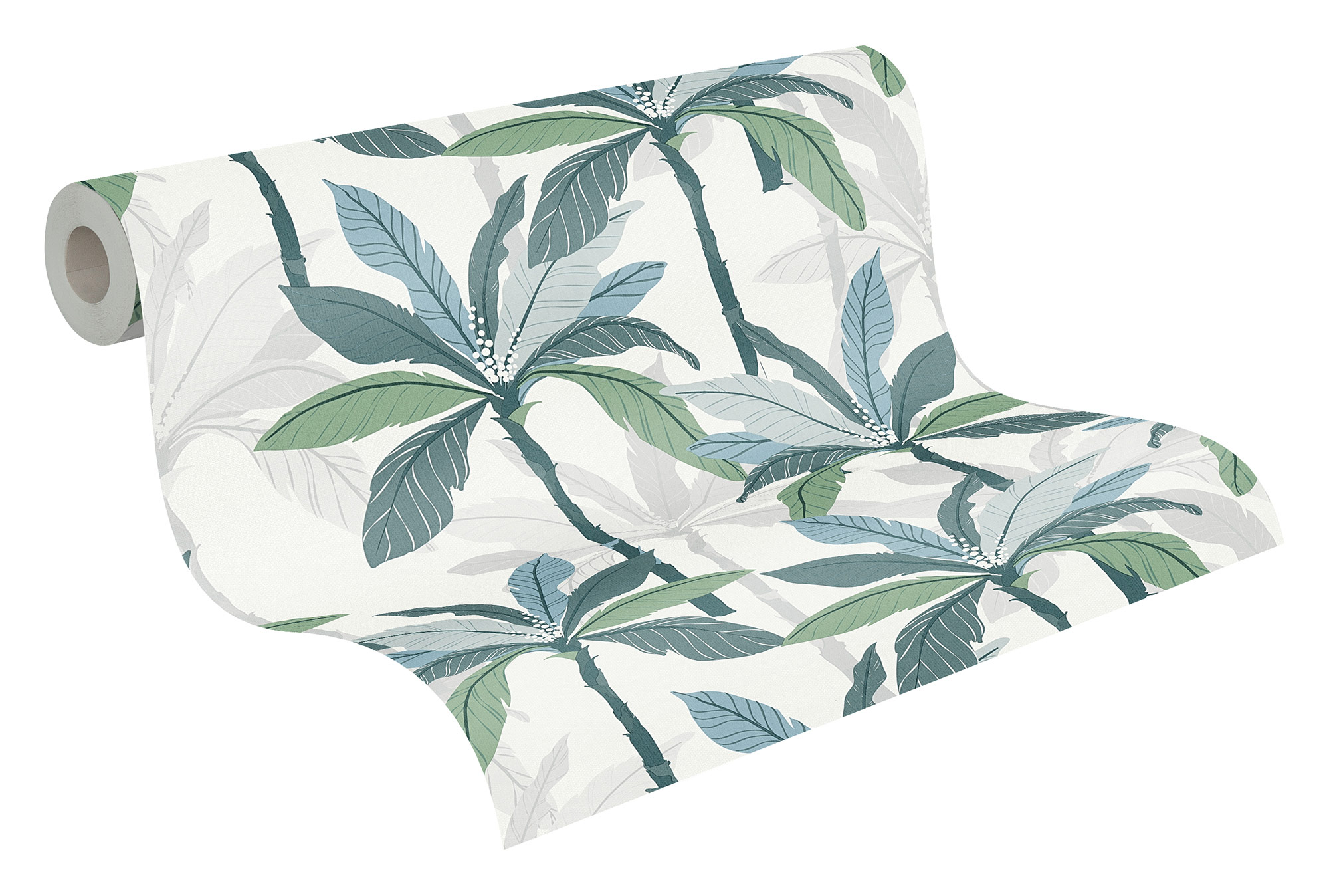 AS Vliestapete Geo Nordic Palmen blau 375301